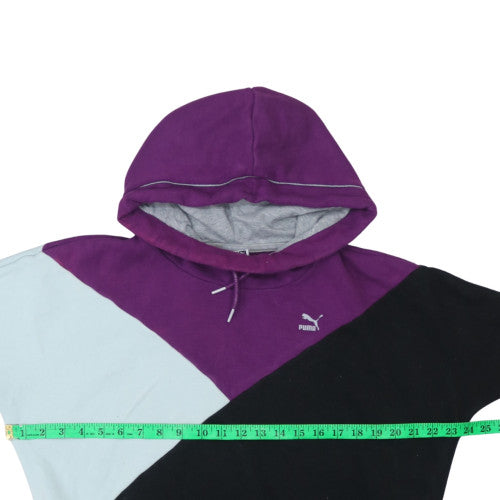 Puma Women’s Purple Black Colourblock Pullover Hoodie UK 14