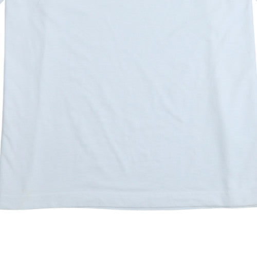 Adidas Men's White and Black Short Sleeve Crew Neck Sports T-Shirt Size L