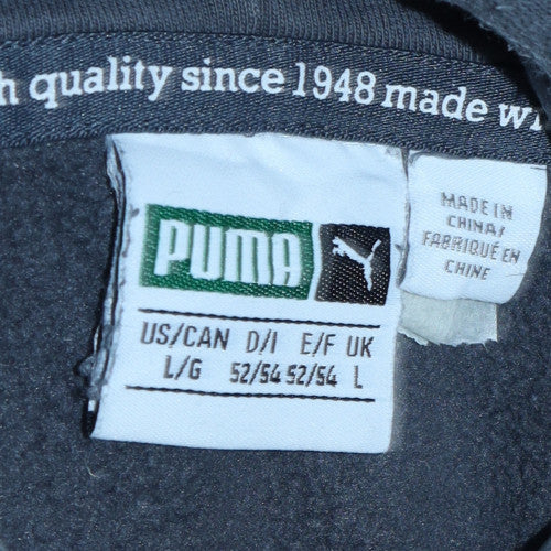 Puma Men's Black Pullover Hoodie L Fleece Sportswear