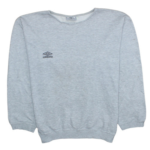 Umbro Men's Grey L Crew Neck Pullover Sweatshirt Vintage Sportswear
