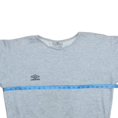 Umbro Men's Grey L Crew Neck Pullover Sweatshirt Vintage Sportswear