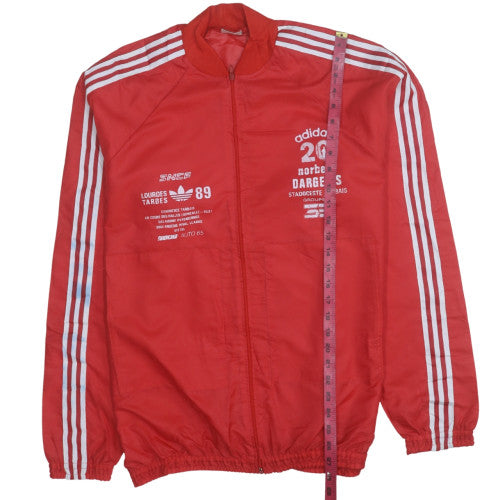 Adidas Men's Red Retro Bomber Jacket Size 54 Polyester Full Zip