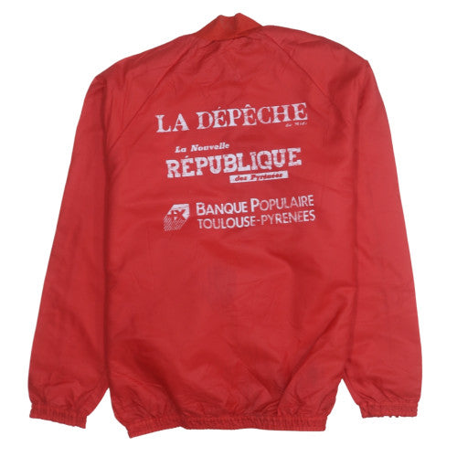 Adidas Men's Red Retro Bomber Jacket Size 54 Polyester Full Zip