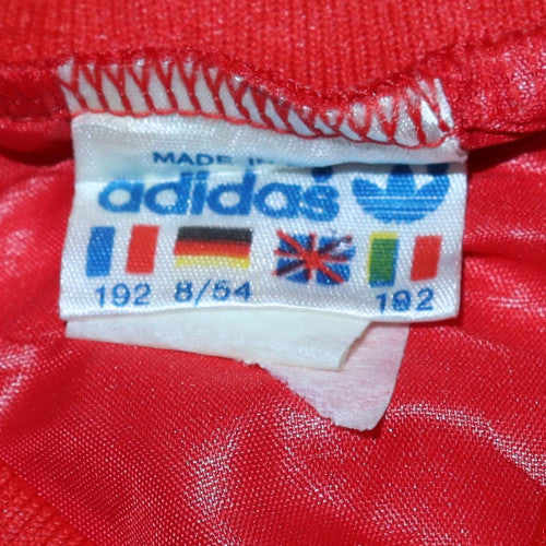 Adidas Men's Red Retro Bomber Jacket Size 54 Polyester Full Zip
