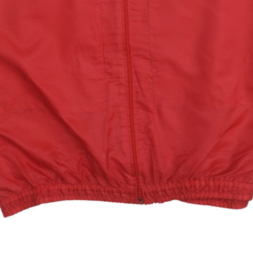 Adidas Men's Red Retro Bomber Jacket Size 54 Polyester Full Zip