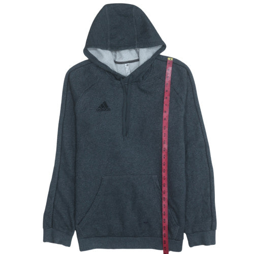 Adidas Men's Grey Pullover Hoodie Size M Sports Fleece