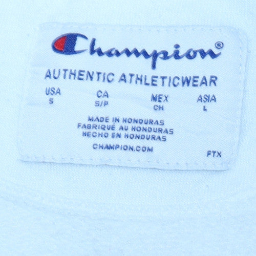 Champion Womens White Small Crew Neck Pullover Sweatshirt