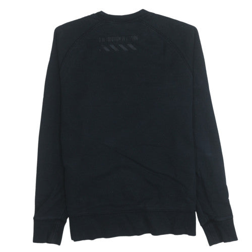 Nike Men's Black Track & Field Sweatshirt M Pullover Zip Sports Fleece