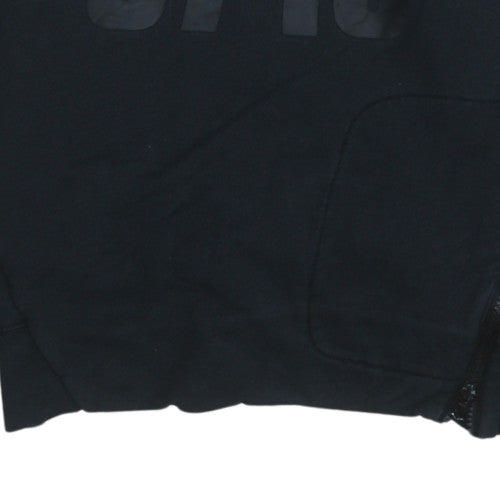 Nike Men's Black Track & Field Sweatshirt M Pullover Zip Sports Fleece