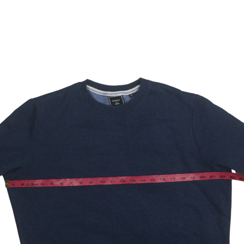 Superdry Womens Navy Blue Pullover Sweatshirt Size M Cotton Blend