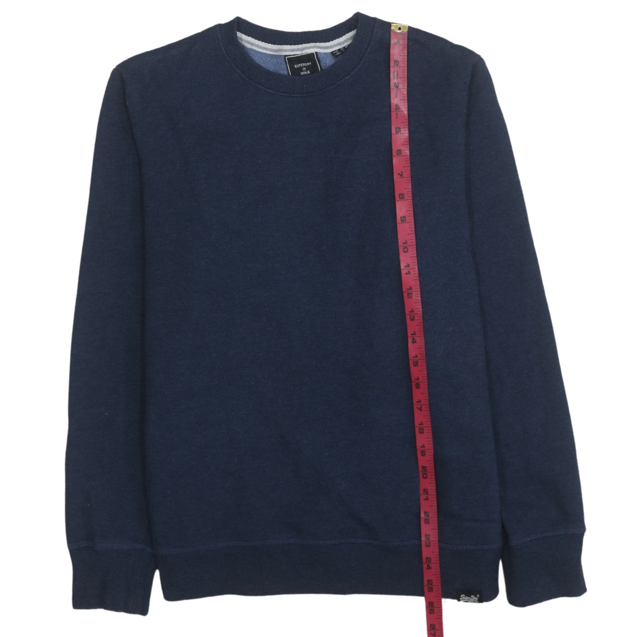 Superdry Womens Navy Blue Pullover Sweatshirt Size M Cotton Blend