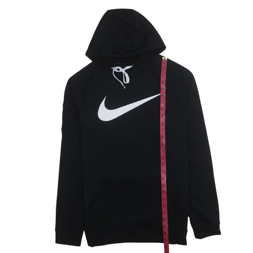 Nike Men Black Pullover Hoodie Medium Dri-FIT Sports Fleece