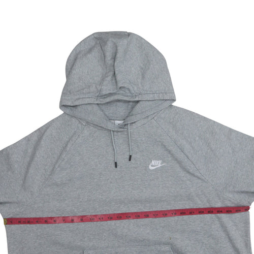 Nike Men's Grey 2XL Pullover Hoodie Classic Logo Cotton Blend