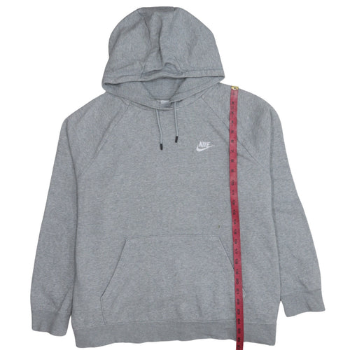 Nike Men's Grey 2XL Pullover Hoodie Classic Logo Cotton Blend