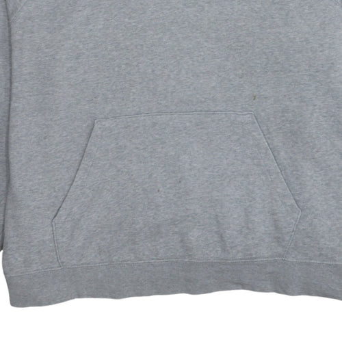 Nike Men's Grey 2XL Pullover Hoodie Classic Logo Cotton Blend