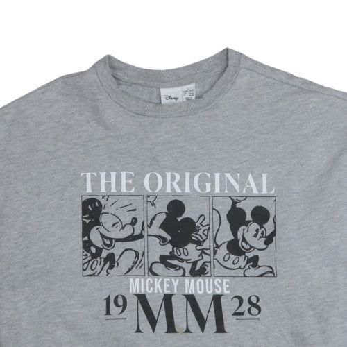 Disney Women’s Grey Mickey Mouse Graphic Sweatshirt L