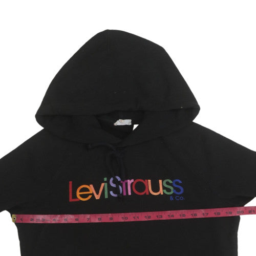 Levi Strauss Womens Black XS Pullover Hoodie with Rainbow Logo