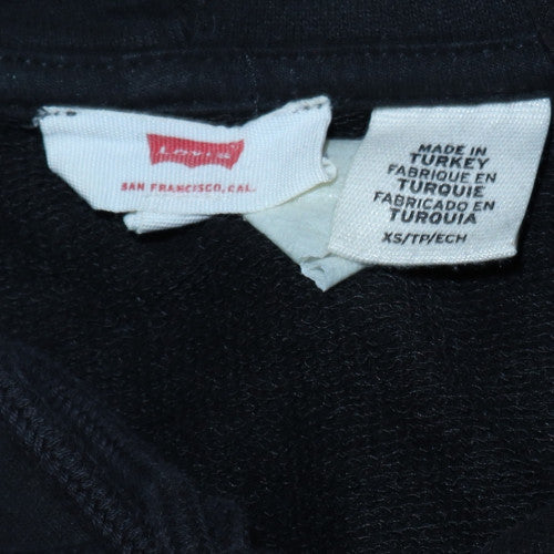 Levi Strauss Womens Black XS Pullover Hoodie with Rainbow Logo