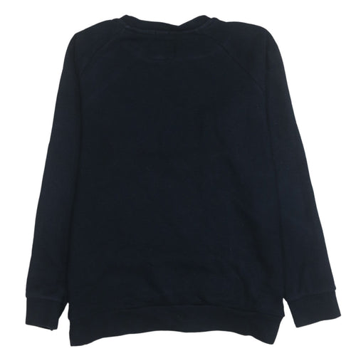 Superdry Women Navy Blue Paris Logo Pullover Sweatshirt Size M