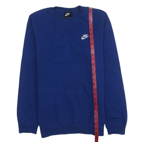 Nike Mens Blue Crew Neck Pullover Sweatshirt Size S Regular Fit