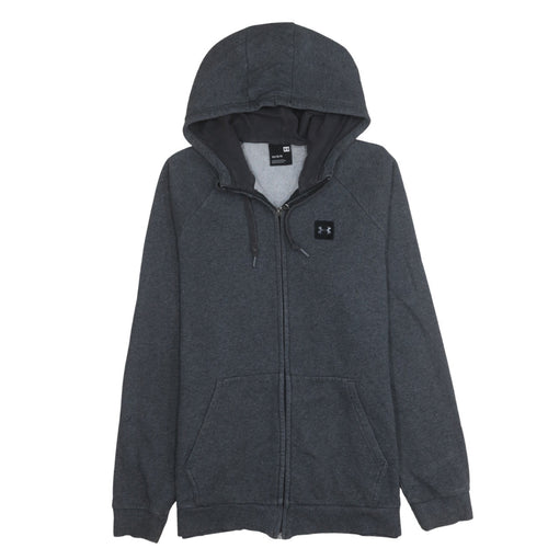 Under Armour Men's Grey Full Zip Hoodie Size L Fleece Sportswear