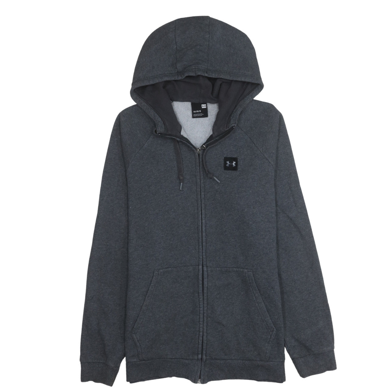 Under Armour Men's Grey Full Zip Hoodie Size L Fleece Sportswear