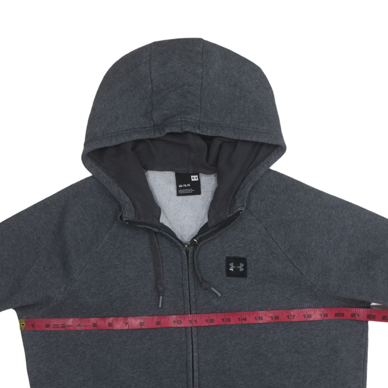 Under Armour Men's Grey Full Zip Hoodie Size L Fleece Sportswear
