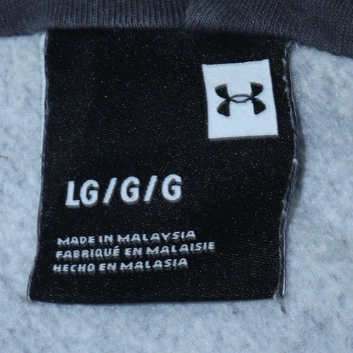 Under Armour Men's Grey Full Zip Hoodie Size L Fleece Sportswear