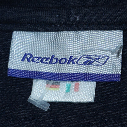 Reebok Mens Black L 1/4 Zip Pullover Sweatshirt