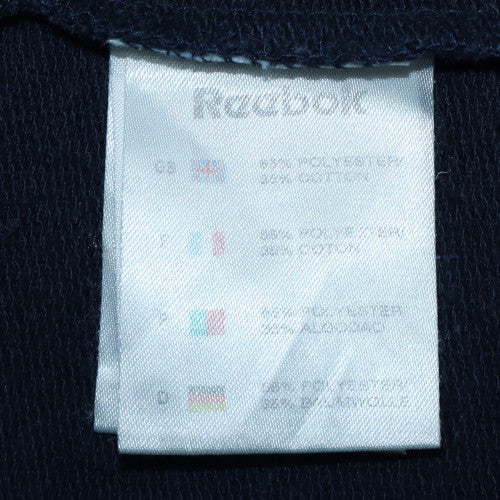 Reebok Mens Black L 1/4 Zip Pullover Sweatshirt