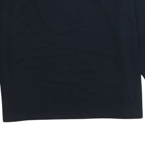 Reebok Mens Black L 1/4 Zip Pullover Sweatshirt