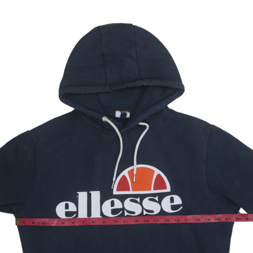 Ellesse Men's Navy Hoodie L Pullover Graphic Logo Cotton Blend