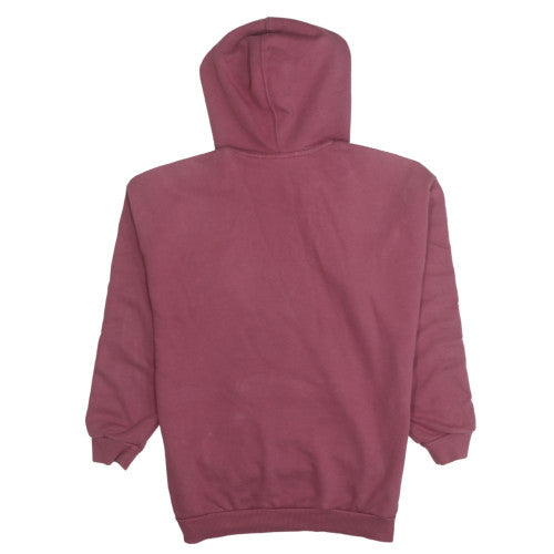 Adidas Womens Pink Hooded Pullover Sweatshirt UK 10 Logo Design