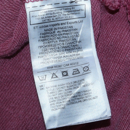 Adidas Womens Pink Hooded Pullover Sweatshirt UK 10 Logo Design