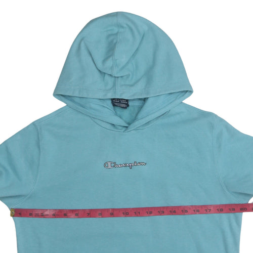 Champion Girls Blue 2XL Pullover Hoodie with Logo Front Pocket