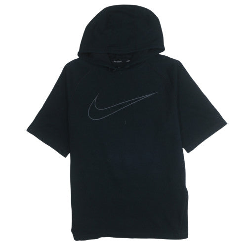 Nike Men's Black Dri-FIT Short Sleeve Pullover Hoodie Size L