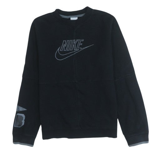 Nike Boys Black XL 158-170cm Logo Crew Neck Sweatshirt