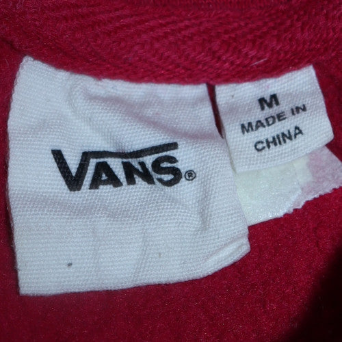 Vans Womens Red Crew Neck Pullover Sweatshirt Size M