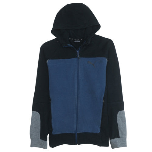 Puma Men's Blue & Black Full Zip Hoodie Size L