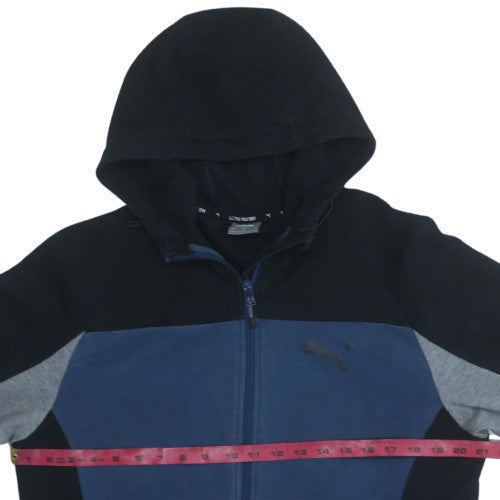 Puma Men's Blue & Black Full Zip Hoodie Size L