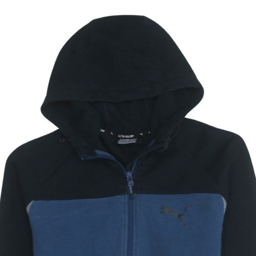 Puma Men's Blue & Black Full Zip Hoodie Size L