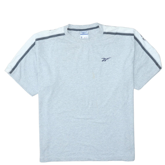 Reebok Men's Grey L Sports Crew Neck Short Sleeve T-Shirt