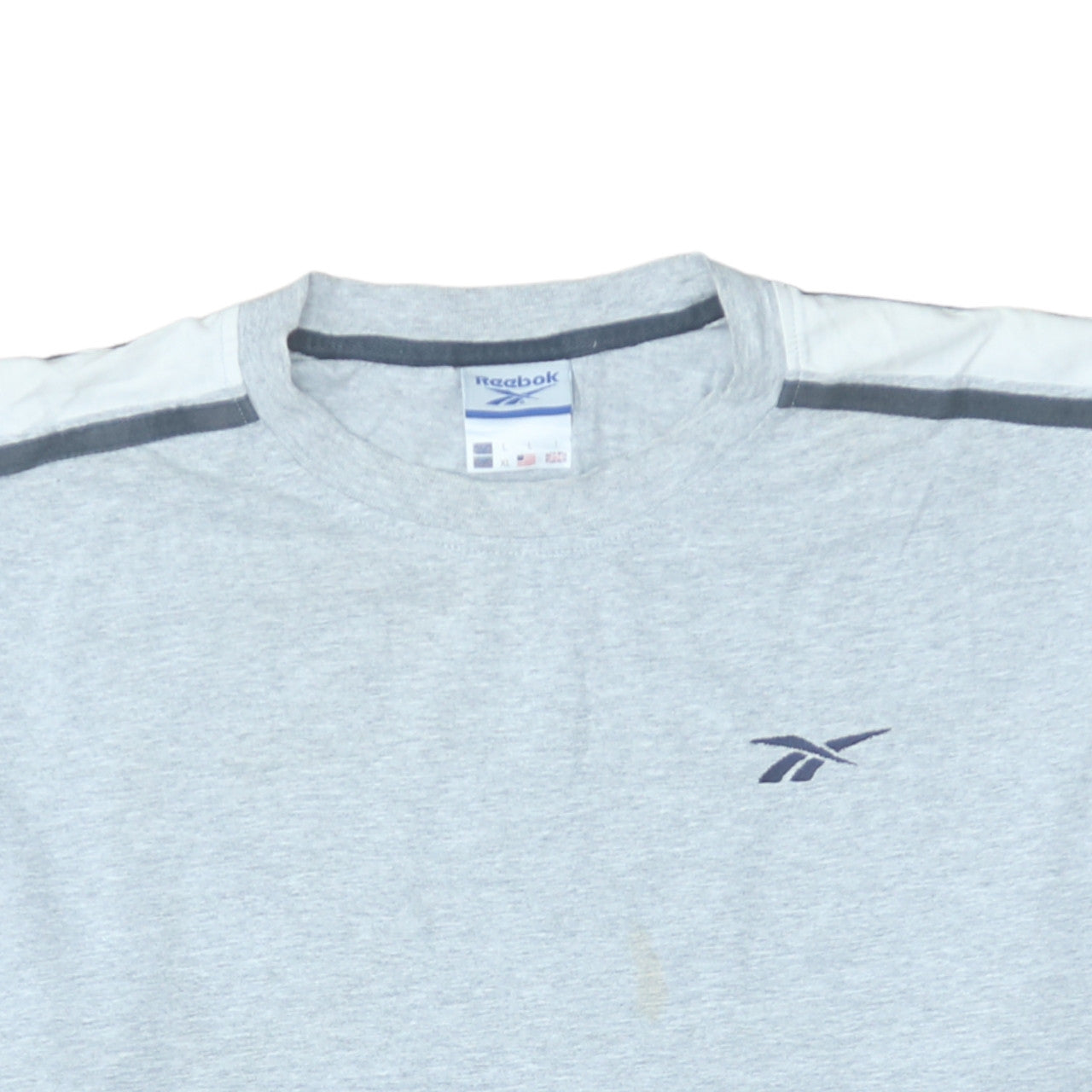 Reebok Men's Grey L Sports Crew Neck Short Sleeve T-Shirt