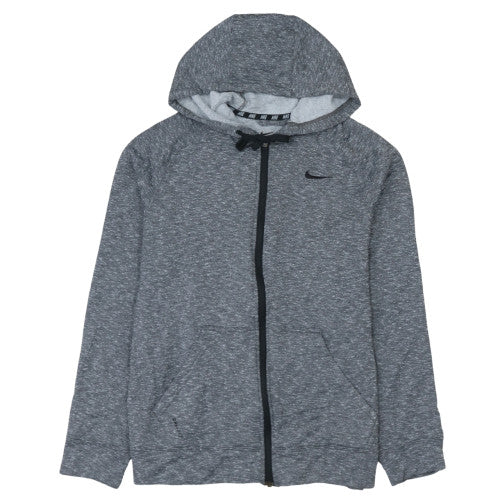 Nike Men's Grey Dri-FIT Full Zip Hoodie Size L Sportswear