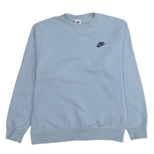 Nike Men's Blue Crew Neck Fleece Pullover Sweatshirt M
