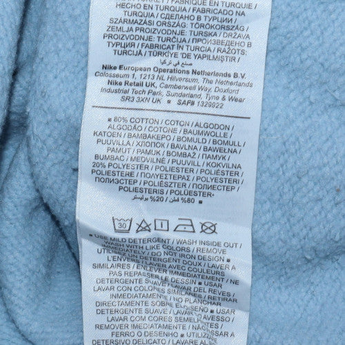 Nike Men's Blue Crew Neck Fleece Pullover Sweatshirt M