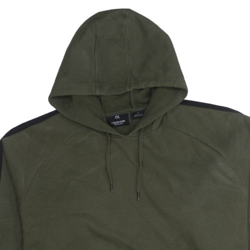 Calvin Klein Men’s Green Pullover Hoodie Fleece L Regular Fit