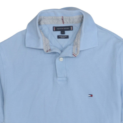 Tommy Hilfiger Men's Blue Regular Fit Short Sleeve Polo Shirt S
