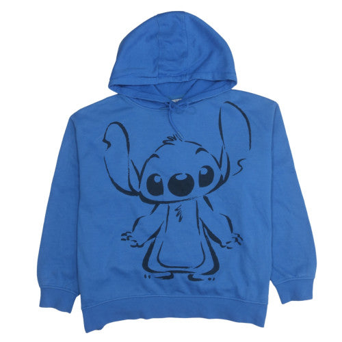 Disney Women Blue Stitch Pullover Hoodie XL Relaxed Fit