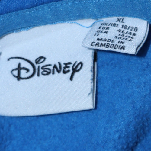 Disney Women Blue Stitch Pullover Hoodie XL Relaxed Fit